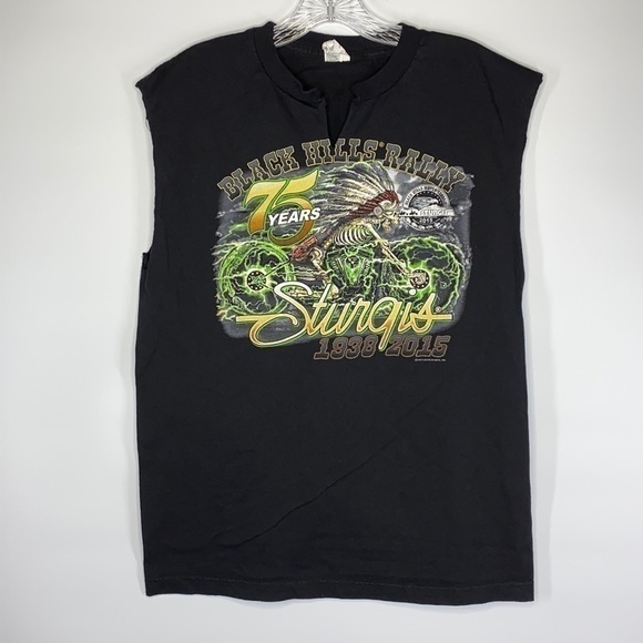 Sturgis Other - Sturgis 75th Annual Black Hills Motor Classic Rally Cut Off Tshirt 2014